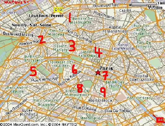 Central Paris Map